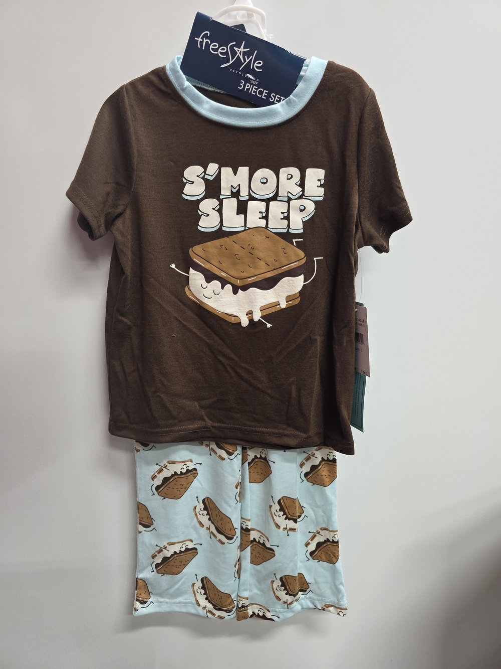 Freestyle Kids Brown & Light Blue S'more Sleep Pajama Set
